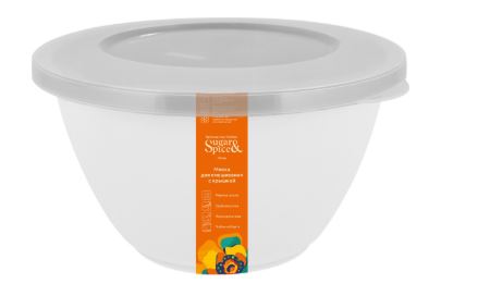 Миска для смешивания Sugar&Spice Honey с крышкой 1,5 л белый зефир                          